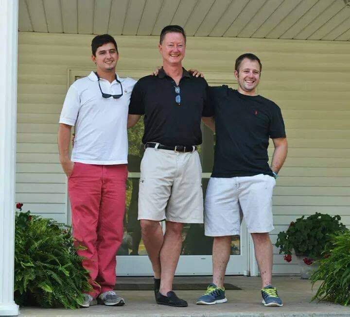 Rob Smith with his sons Blake and Alec